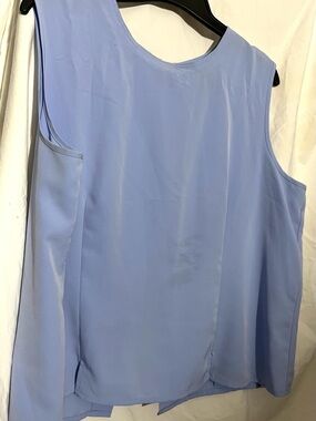 Notations Light Blue Sleeveless Chiffon Camisole